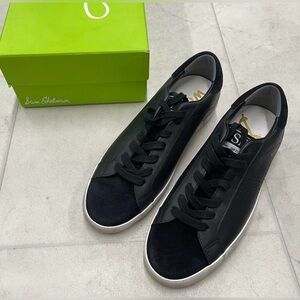 *NIB* Sam Edelman Aubrie Sneakers in Black Leather/Suede Size 7